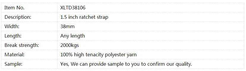 2000kgs ratchet strap 2000kgs ratchet strap
