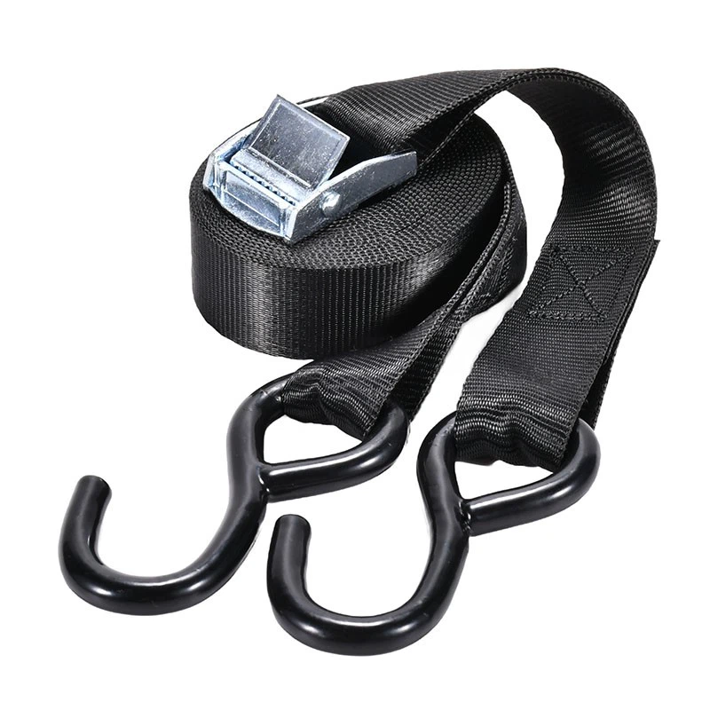 1 Inch Classic Portable Cam Buckle Straps With Rubberized S-hooks