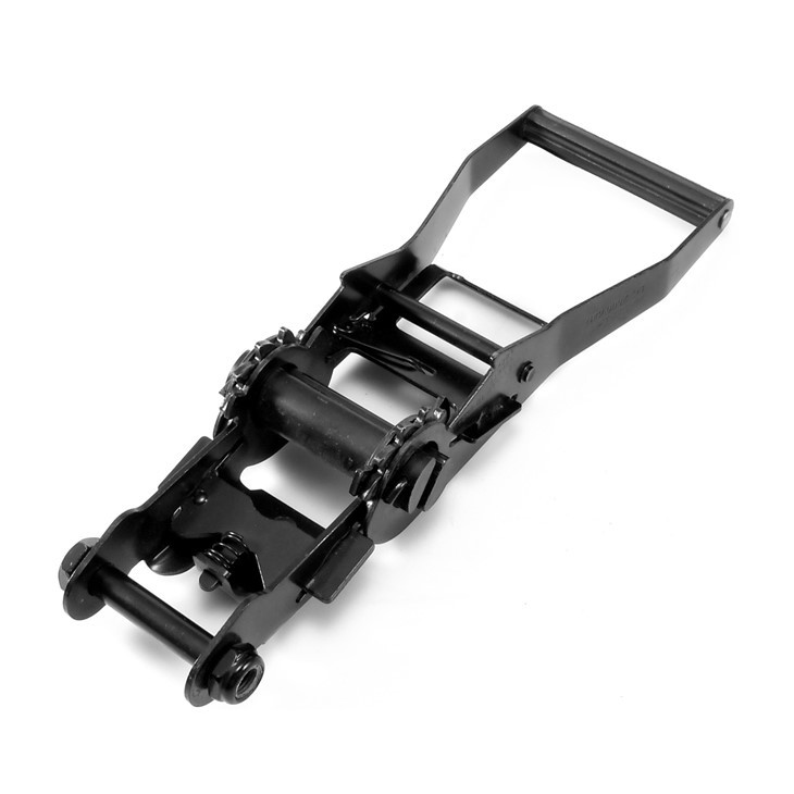 2 Inch Black Coated Ratchet Tie Down Buckle With Plastic Handle