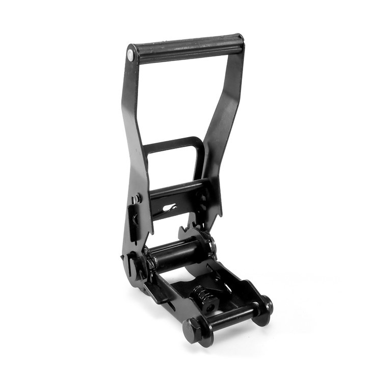 2 Inch Black Coated Ratchet Tie Down Buckle With Plastic Handle