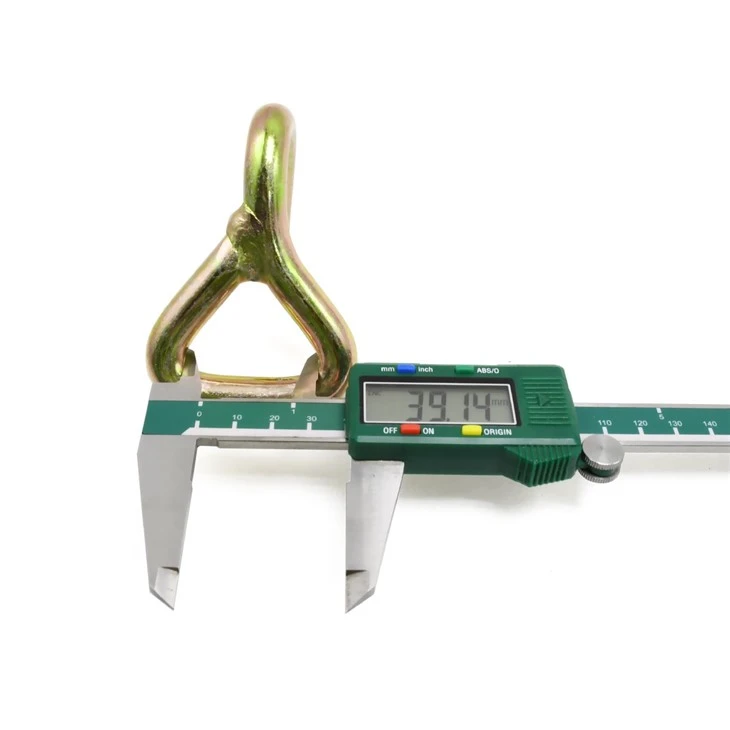 38mm 3T Ratchet Cargo Strap Metal Single J Hook