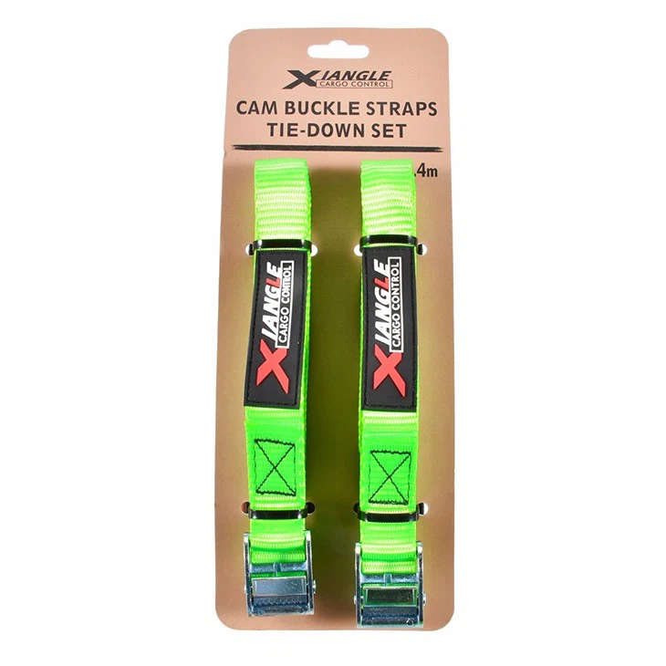Zinc Alloy Locking Cam Buckle Tie Down Strap Set For Lashing Belt
